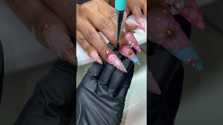 Trendy Spring Nails 🌸 #naildesign #nailtutorial