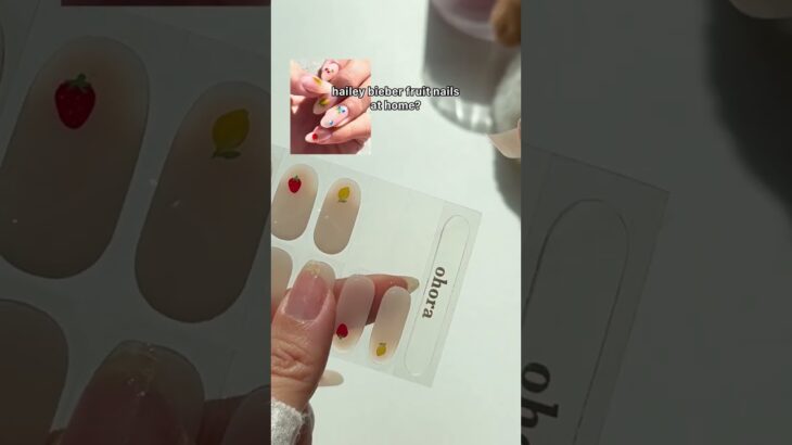 hailey bieber fruit nails at home?