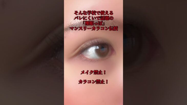 メイク禁止…カラコン禁止…そんな学校でもつけれるカラコン‼️#shoorts #カラコン #初心者メイク #バレないカラコン #ナチュラルカラコン #初心者