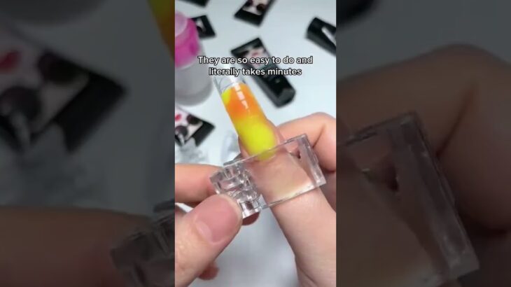 Easy Rainbow Gradient Nail Art Tutorial 💅✨ | DIY Poly Gel Nails at Home