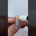 🤩3D Textured Nail Design With A Shiny Chrome Finish✨