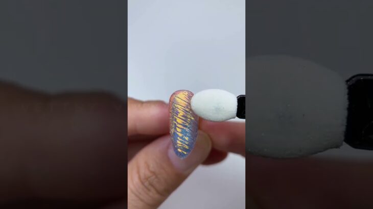 🤩3D Textured Nail Design With A Shiny Chrome Finish✨