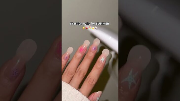 Starfish nails for SUMMER ☀️🍉🏖️⭐️🐚