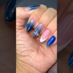 Esmaltação azul 💙🦋✨ #unhasnaturais #nails #nailart #unhas #shortsnails #shorts