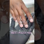 Gel X + Russian manicure tutorial 🌸 #nailtutorial