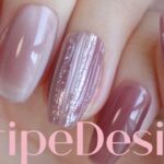 DAISO×CanDo｜たった２色で作るストライプデザイン💅輝かせて沈ませて、今あるマグネットで色増やそ✨
