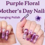 Purple Floral Mother’s Day Nails 💜🌼 | Color Changing Gel Polish | Nail Foils