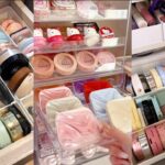 ASMR MAKEUP STOCKING & ORGANIZING VANITY 🎀