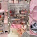 ASMR MAKEUP STOCKING & ORGANIZING VANITY 🎀