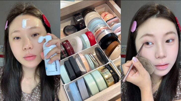 ASMR MAKEUP STOCKING & ORGANIZING VANITY 🎀