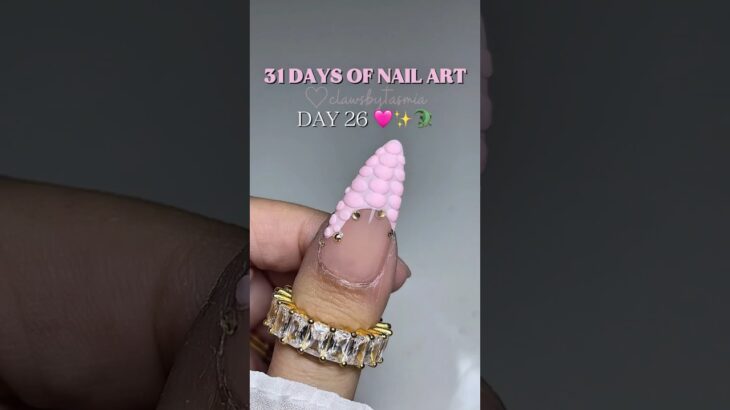 DAY 26 – 3D PINK CROC NAILS  #3dnailart  #nailtutorial #nailart #naildesign #crocnails #3dnails