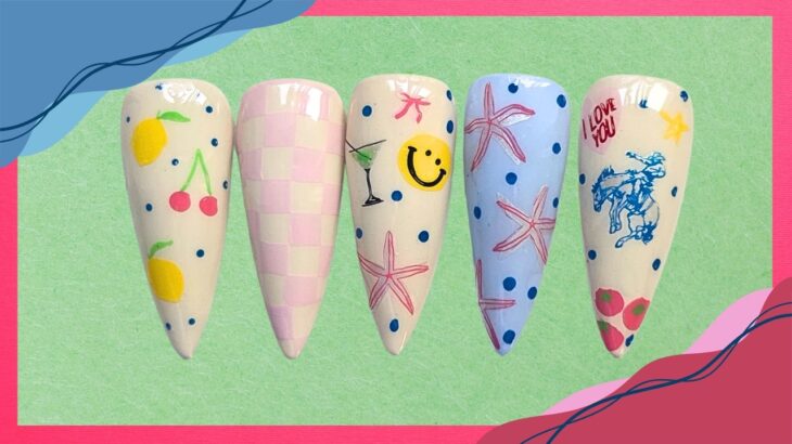FRUITY, PLAYFUL & SUMMERY! Summer Stamping Nail Set | Clear Jelly Stamper | Vettsy | Apres