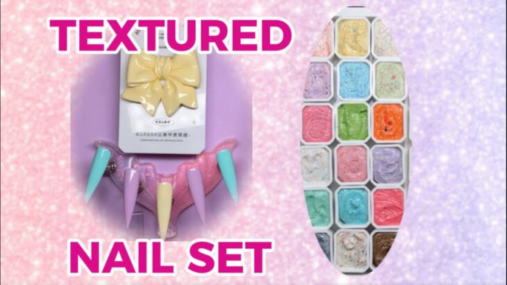 Mordda Palette Swatches + Textured Nail Set | Thick Gel Design Tutorial