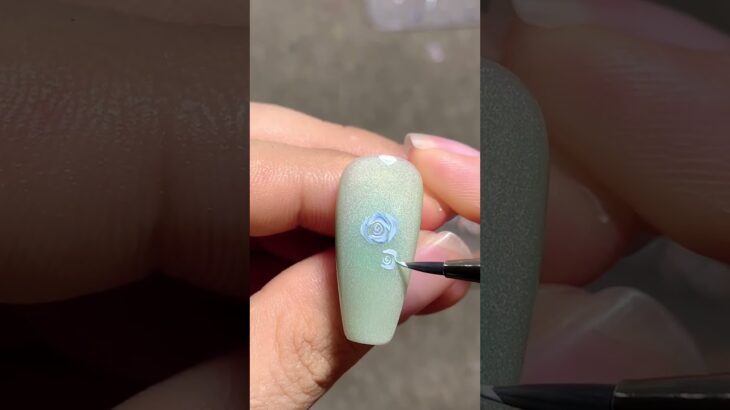 Vẽ hoa hồng siêu nhanh #nailart #nailgelart #nails #hoahong