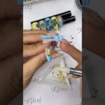Beginners Easy Summer Crystals Nail Art Design🩵💛💎