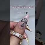 DAY 4 – CHROME HEARTS⛓️ #simplenails #nailtutorial #nailart #naildesign #chromehearts #nailinspo