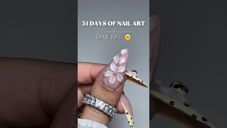 DAY 19- 3D FLOWER NAILS 🌸 #3dnailart  #nailtutorial #nailart #naildesign #3dflowernails #nailinspo