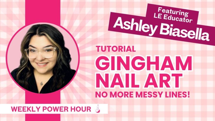 The Secret to PERFECT Gingham Nails ✨ Nail Art Class ✨ GINGHAM NAIL ART MADE EASY ✨