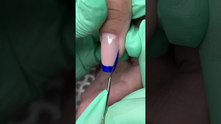 Blue french inspo💙 #simplenails #nailart #nailgelart #nailinspo #bluenails #frenchnails