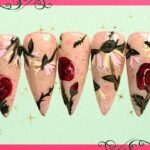 Birth Flower Nail Set 🌹 Rose and Honeysuckle for June | Beginner Nail Art Tutorial