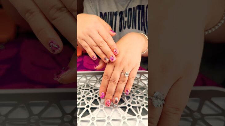 PINK POLKA DOTS|BLOOMING GEL🔮@bornprettyofficial #shorts #nailart #naildesign #nailinspo #nailinspo