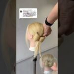 @チコに返信 毛先を残してカチモリ風にする事で和装にも合うようにやってみました🙇‍♂️ #ヘアアレンジ #hairtutorial #リボンヘア #カチモリヘア #まとめ髪
