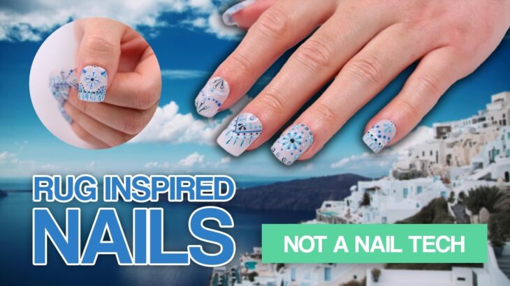 Rug Inspired Holiday Nails | Not A Nail Tech ☀️🩵