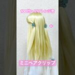 ミニヘアクリップで簡単ハーフアップ