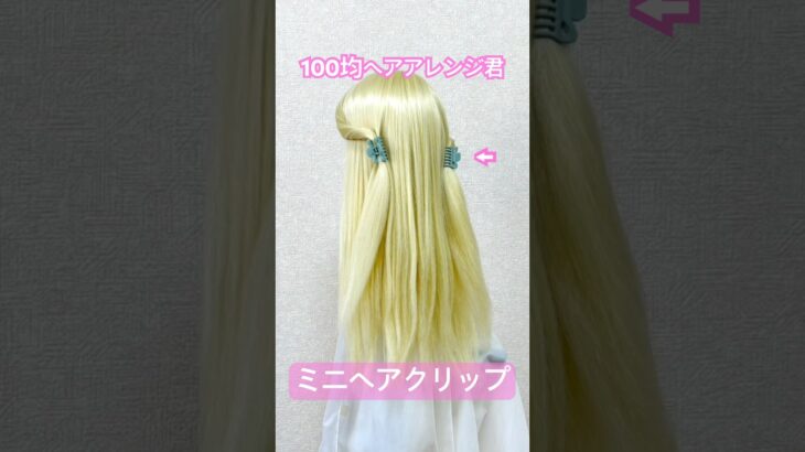 ミニヘアクリップで簡単ハーフアップ