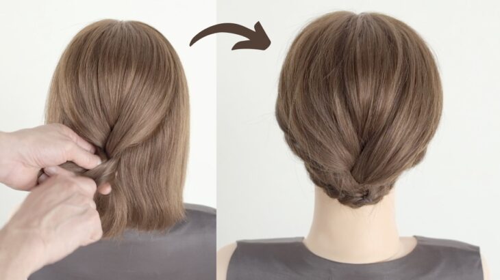 [Easy Hairstyle] Elegant Look for Formal Events & Romantic Dates | Beautiful Braid & Twist Low Bun