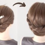 [Elegant Hairstyle] Rope Braid Updo for Medium Hair | Sophisticated Hairstyle for Weddings & Parties