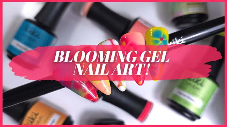 FUNKY SUMMER BLOOMING GEL NAIL ART TUTORIAL | HOW TO EASILY USE BLOOMING GEL!