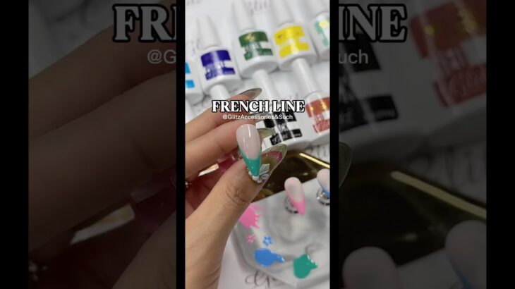 How to easy French nailart  #glitzaccessoriesandsuch #frenchnailart #glitzgelpainting
