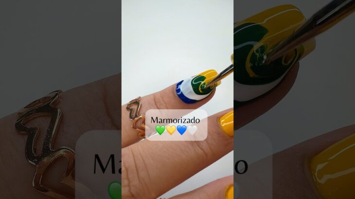 Inspiração de unha para copa do Brasil! #copadobrasil #brasil #nails