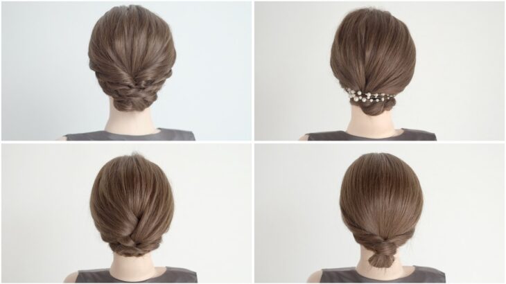 [Medium Hair Updo] 4 Beautiful and Easy Low Bun Tutorials