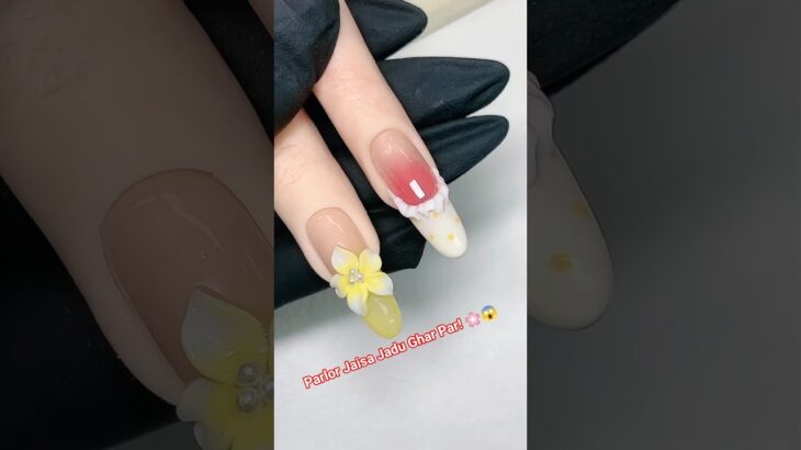 ​😱 Easy 3D Flower Nail Art Jadu! 💅✨ #shorts #nailart #beautytips #nailtutorial #viral