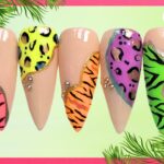 Neon Animal Print Nails 💚🐆| Bold and Easy Summer Nail Art Tutorial