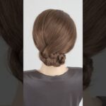 【ロングヘア】三つ編み2つで作る簡単まとめ髪アレンジ/[Long Hair Updo] Just 2 Braids! Easy & Elegant Low Bun #shorts