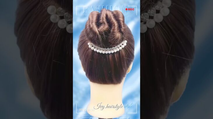✨ Would You Save This Hairstyle? #hairtutorial #updo #hairstyle #hairaccessories