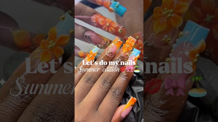 😍 #nails #nailart #nailtech #simplenails #nailinspo #nailgelart #nailtutorial #summernails #nail