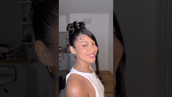 Easy Summer Updo Hairstyle ✨ #hairtutorial #hair