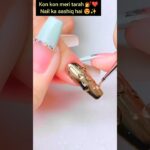 Black Glossy Nails Tutorial | Easy Gel Nail Art at Home 😍✨💅#blacknails #gelnails #viral #nailinspo