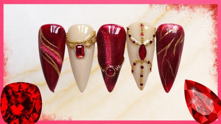 BIRTHSTONE NAIL SET: Ruby for July