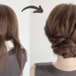 [Elegant Summer Updo] Easy Twist & Rope Braid Hairstyle for Medium Hair