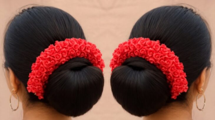 Very Easy Low Bun With Cluture _ Self Juda Hairstyle | Hairstyle for Sawan Special #Hairstyling
