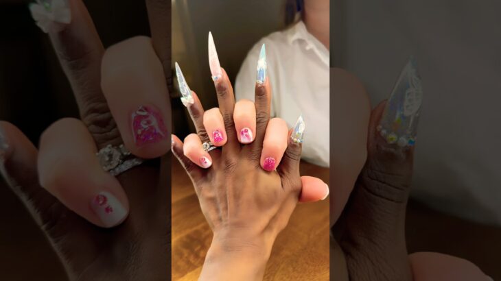 LONG NAILS vs GEL MANI💖@bornprettyofficial #nails #nailart #shorts #naildesign #nailtutorial #mani
