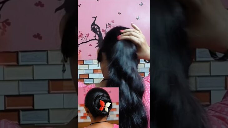 ✨ Quick & Easy Clutcher Bun Hairstyle #ytshorts #shortsfeed #viralshorts #hairstyle #trending #viral