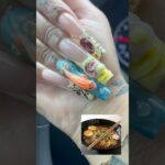 INSANE 3D NAIL ART! 🤯🎏🍜 #nailart #gelx