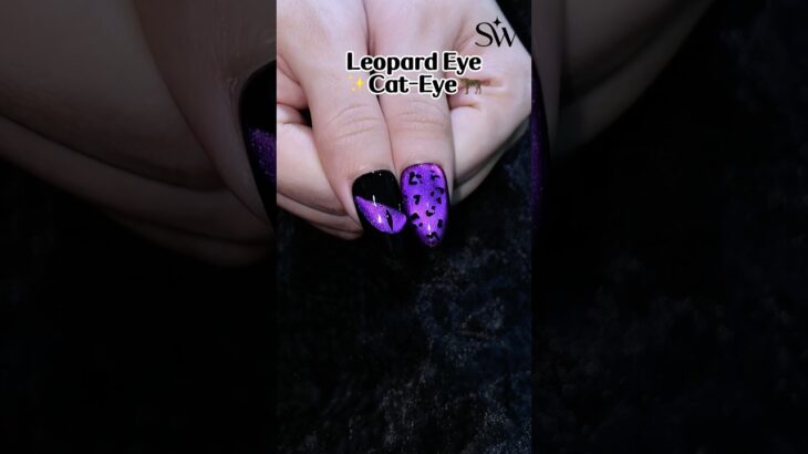 🐆Leopard Cat Eye Design👀 #solwink #poligel #cateyegel #nailart #diynails #naildesign