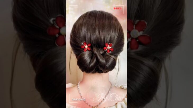 This Simple Updo Looks Like a Salon Style! 😍✨#EasyHairstyle #Updo #HairTutorial #Hairstyle #hair